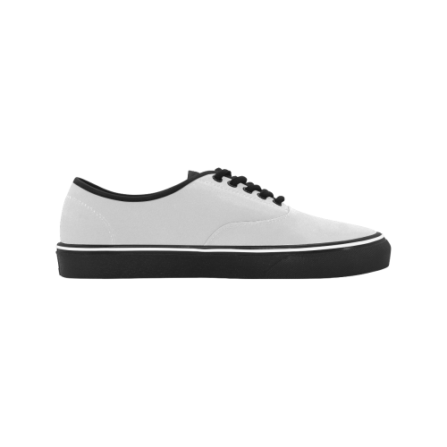 color light grey Classic Men's Canvas Low Top Shoes (Model E001-4)
