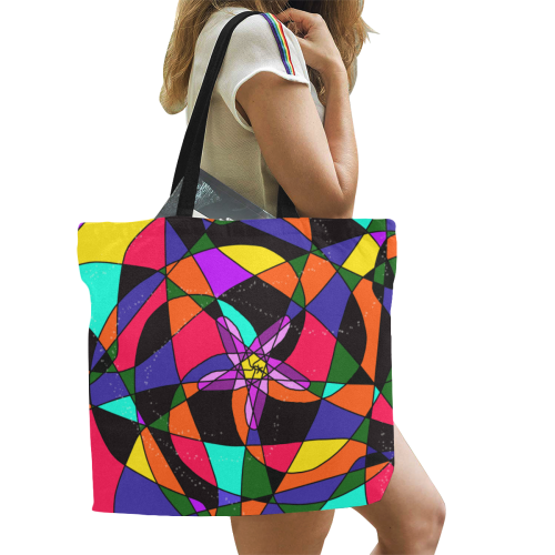 Abstract Design S 2020 All Over Print Canvas Tote Bag/Large (Model 1699)