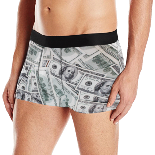 Cash Money / Hundred Dollar Bills Men's Boxer Briefs with Merged Design (Model  L10)