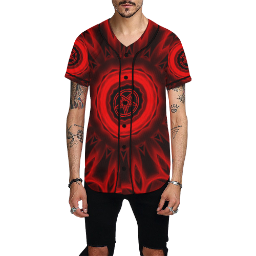 Son of Satan Occult Underground Jersey All Over Print Baseball Jersey for Men (Model T50)