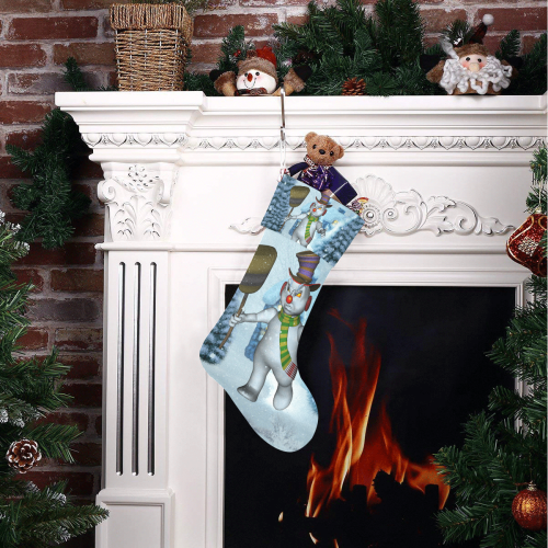 Funny grimly snowman Christmas Stocking