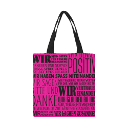 German House Rules - POSITIVE HAUSORDNUNG 1 All Over Print Canvas Tote Bag/Small (Model 1697)