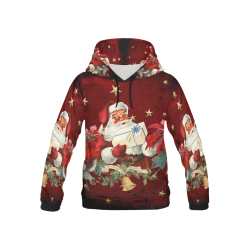 Santa Claus with gifts, vintage All Over Print Hoodie for Kid (USA Size) (Model H13)