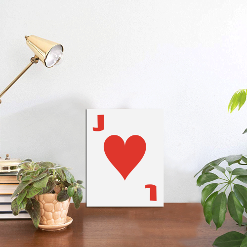 Playing Card Jack of Hearts Photo Panel for Tabletop Display 6"x8"