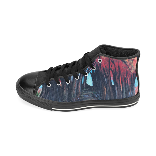 Autumn Day High Top Canvas Women's Shoes/Large Size (Model 017)