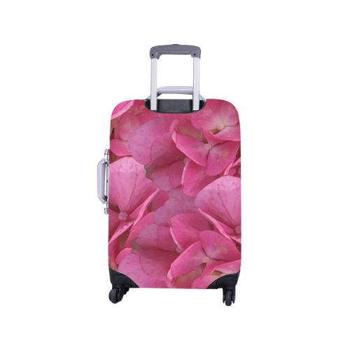 Dark Pink Flowers Luggage Cover/Small 18"-21"