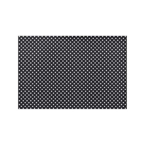 Black polka dots Placemat 12’’ x 18’’ (Set of 4)