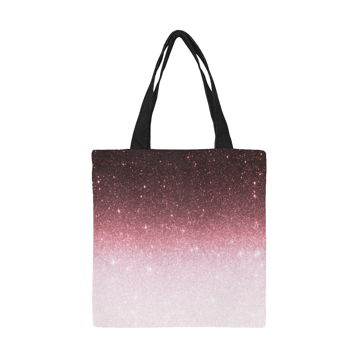 rose gold Glitter gradient All Over Print Canvas Tote Bag/Small (Model 1697)