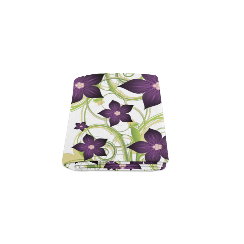 Purple Floral Garden Blanket 40"x50"