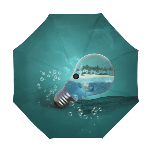 Awesome light bulb with island Anti-UV Auto-Foldable Umbrella (U09)