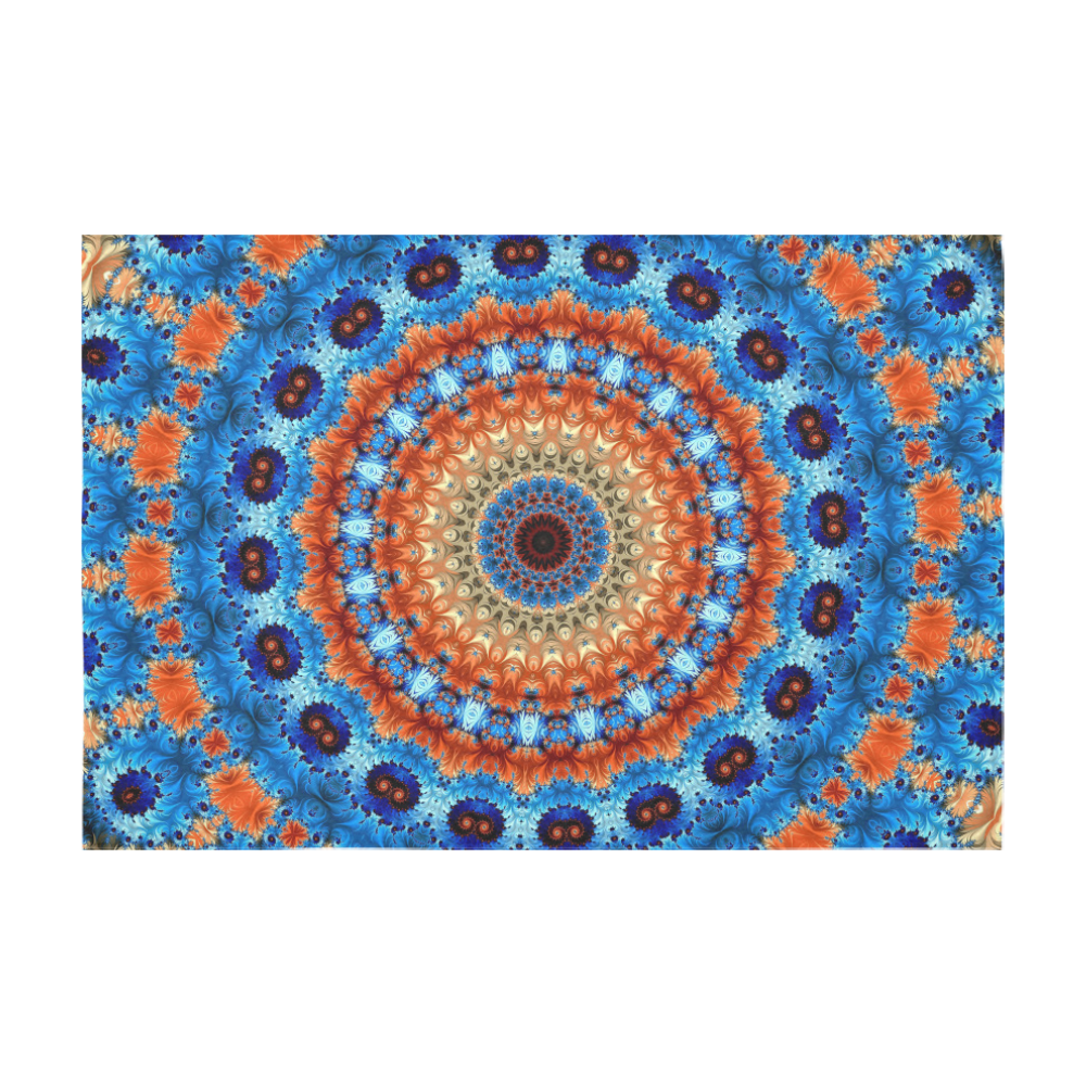 Kaleidoscope Cotton Linen Tablecloth 60" x 90"