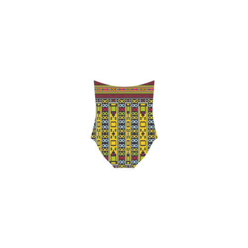 Shapes rows Strap Swimsuit ( Model S05)