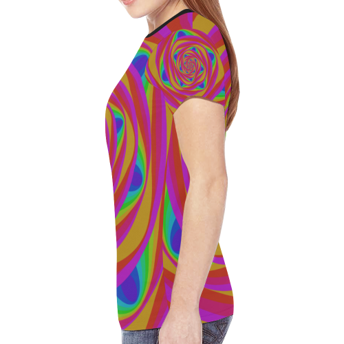 Psy spiral New All Over Print T-shirt for Women (Model T45)