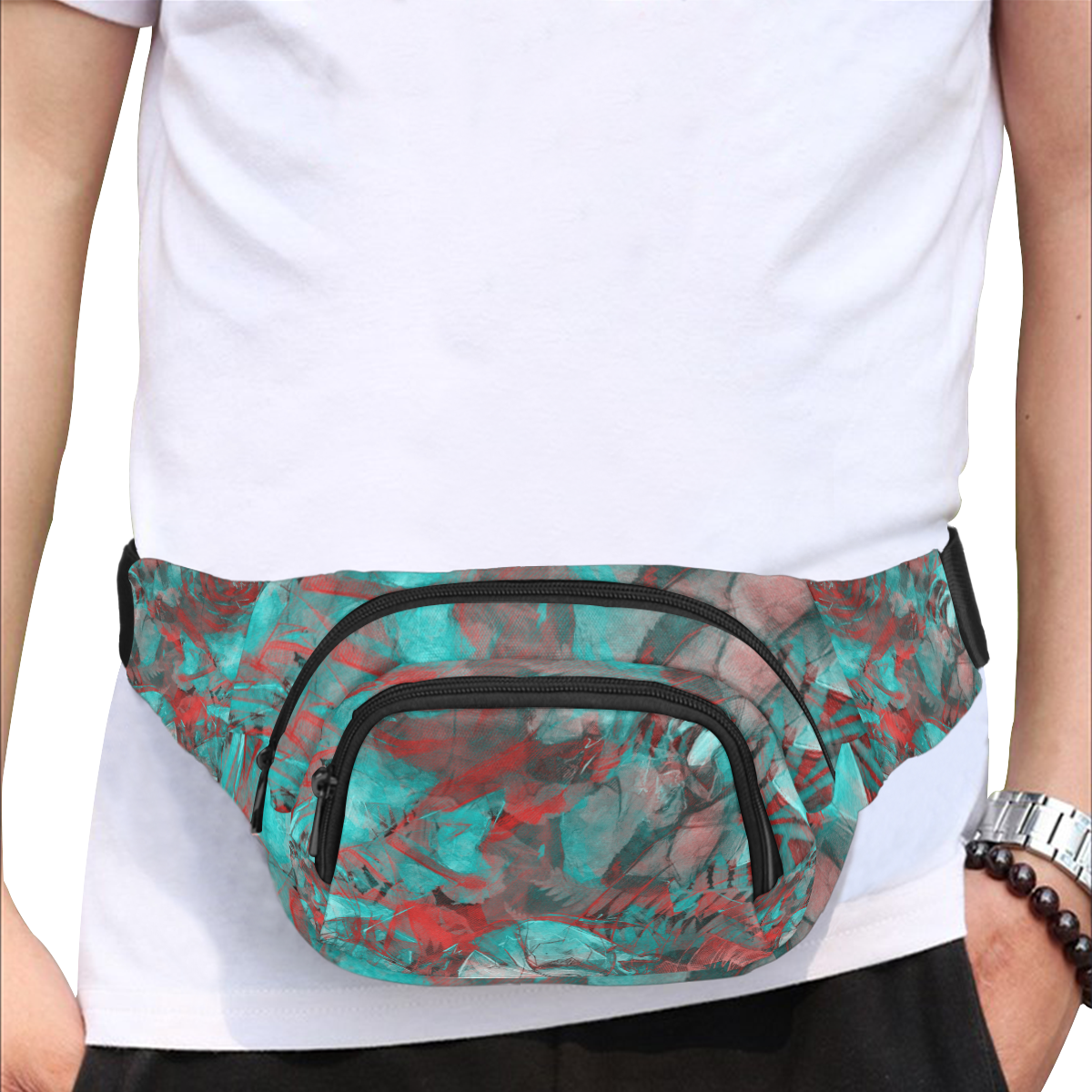 flowers flora #roses Fanny Pack/Small (Model 1677)