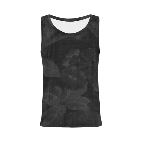 black damask all over tank All Over Print Tank Top for Women (Model T43)