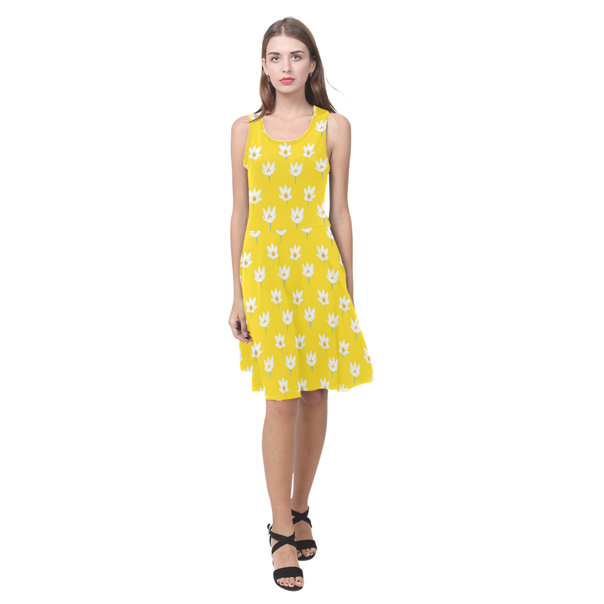 RL Yellow Atalanta Casual Sundress(Model D04)