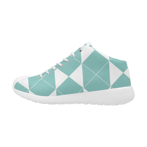 Abstract geometric pattern - blue and white. Men's Basketball Training Shoes (Model 47502)