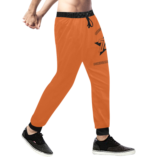 Cheff Dee 745 star II Orange Men's All Over Print Sweatpants (Model L11)