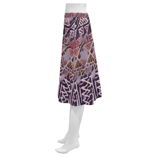 Hour Glass F Mnemosyne Women's Crepe Skirt (Model D16)