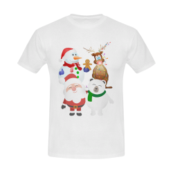 Christmas Gingerbread, Snowman, Santa Claus Men's Slim Fit T-shirt (Model T13)