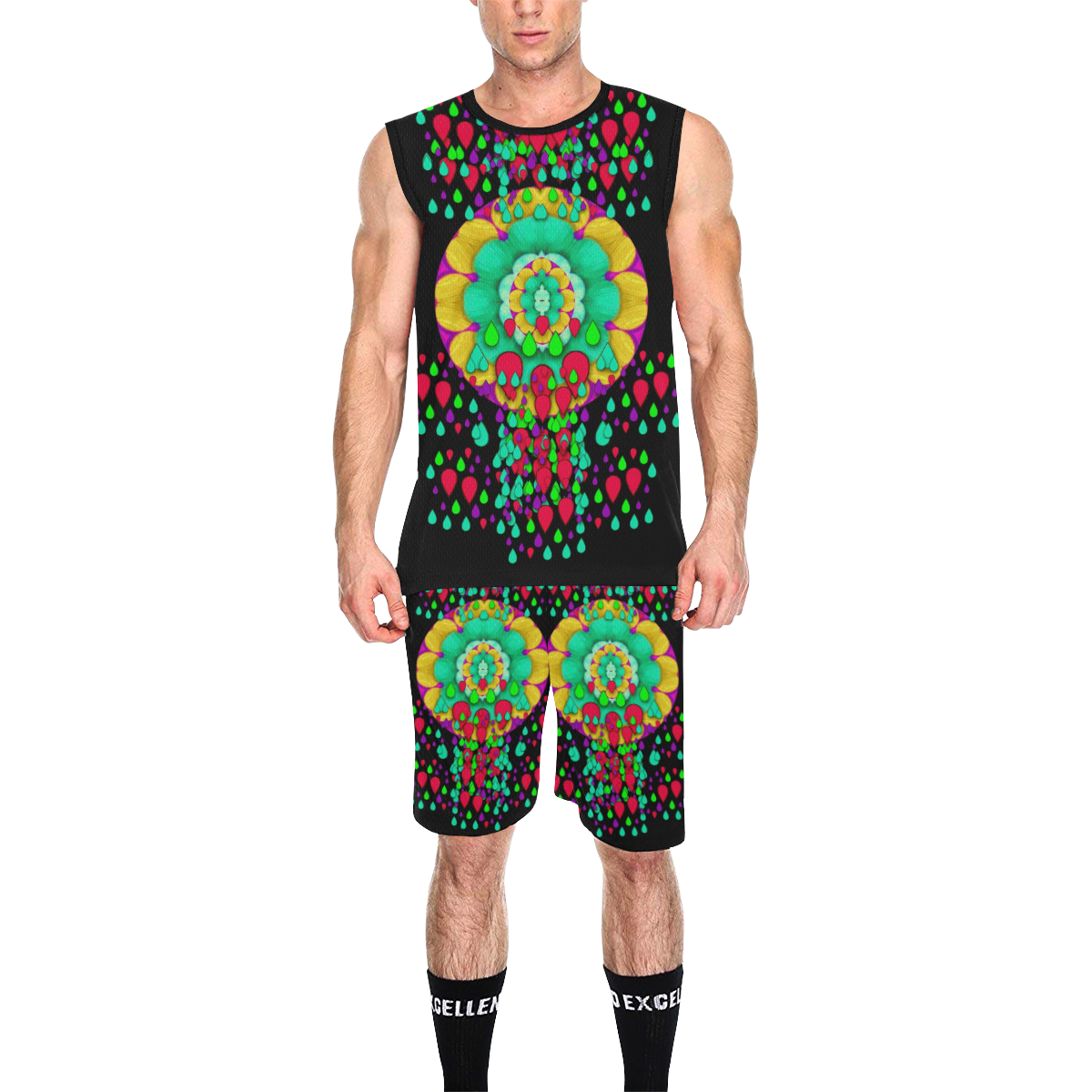 Rain meets sun in soul and mind All Over Print Basketball Uniform