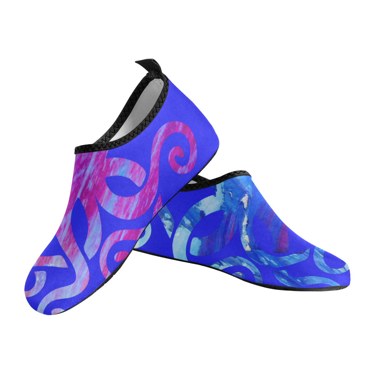 PiccoGrande multicolor octopus design Kids' Slip-On Water Shoes (Model 056)