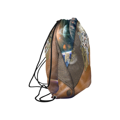 Our dimension of Time Large Drawstring Bag Model 1604 (Twin Sides)  16.5"(W) * 19.3"(H)