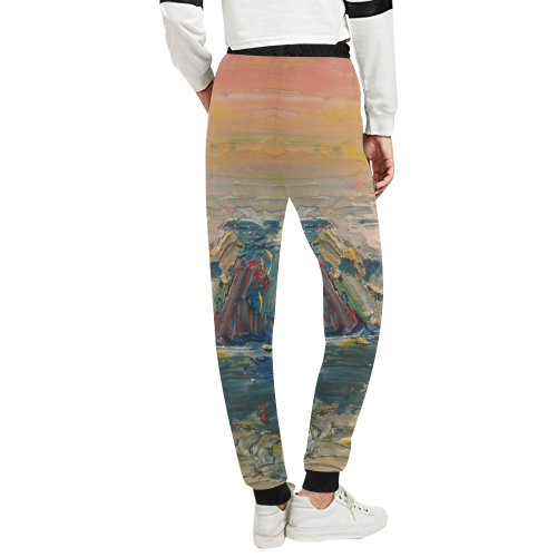 Mountains painting Unisex All Over Print Sweatpants (Model L11)
