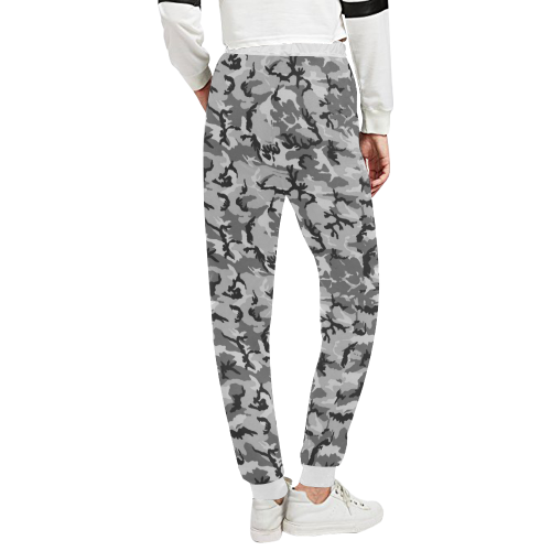 Woodland Urban City Black/Gray Camouflage Unisex All Over Print Sweatpants (Model L11)