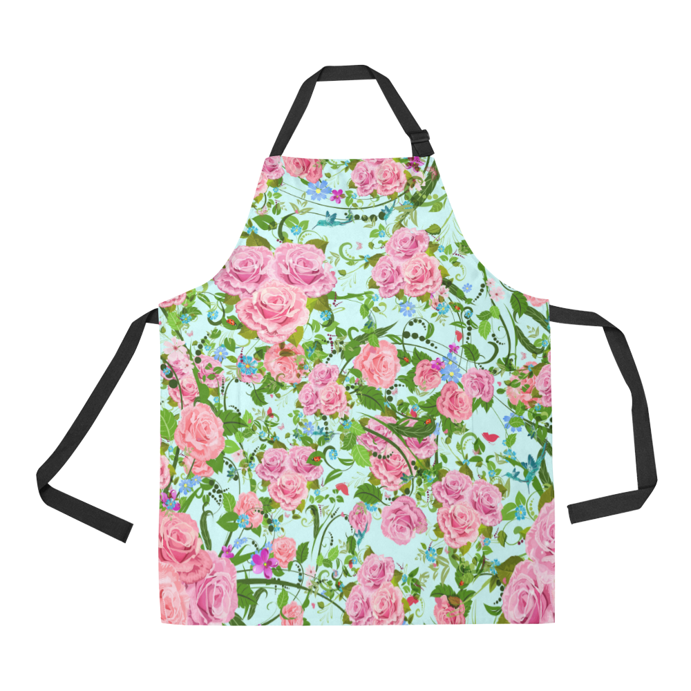 Pink Flower All Over Print Apron