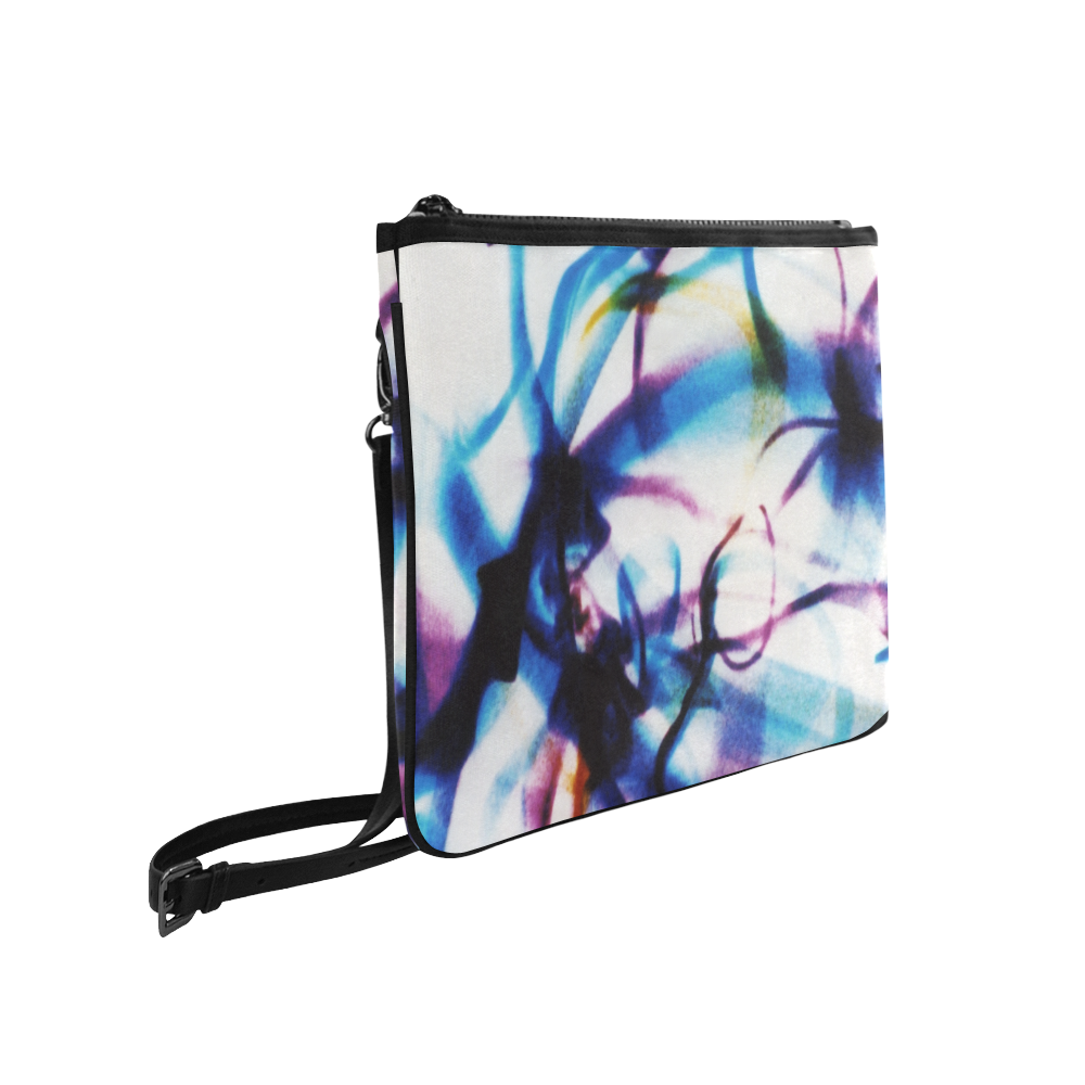 Abstract Photographic Drawing Slim Clutch Bag (Model 1668)