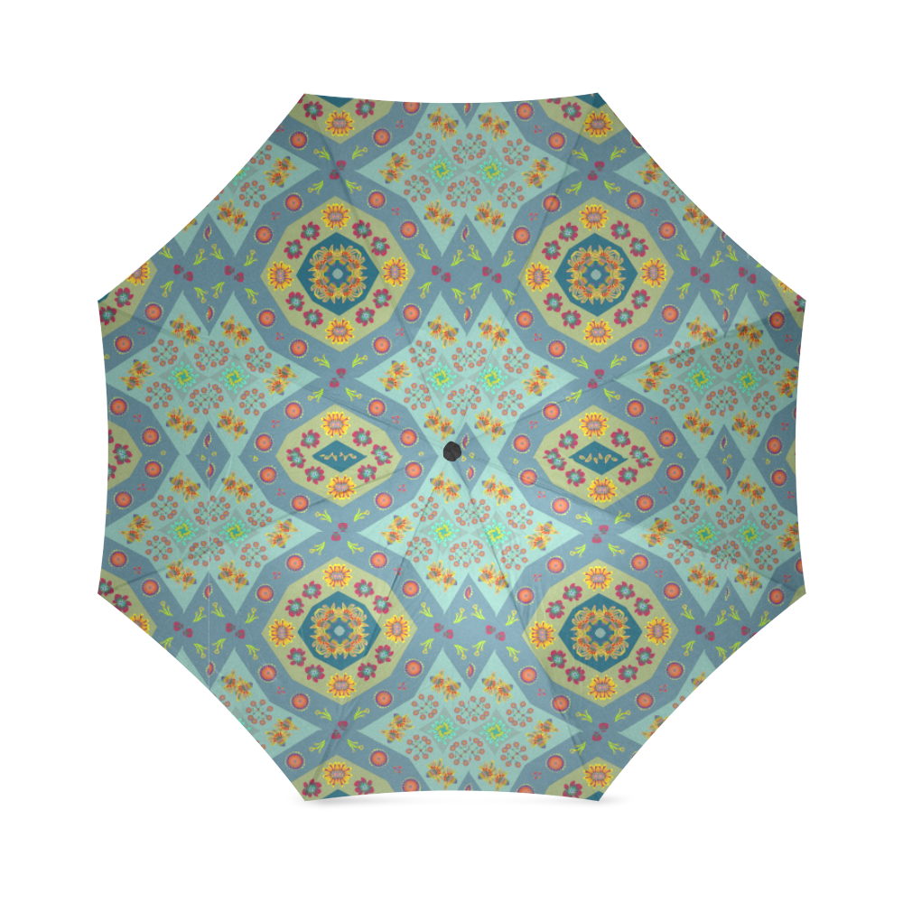 Flower Nation Umbrella for Women Foldable Umbrella (Model U01)