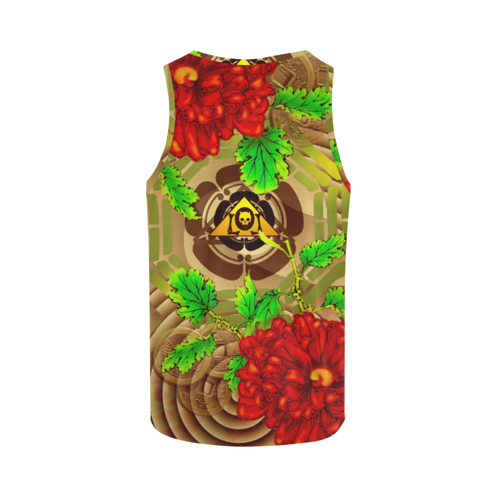 Peony All Over Print Tank Top for Women (Model T43)