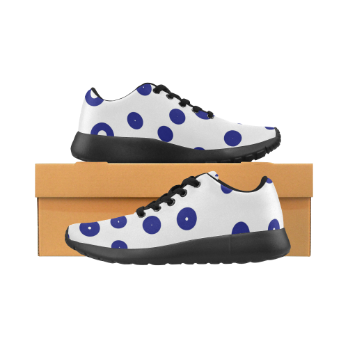blue dots - design shoes Women’s Running Shoes (Model 020)