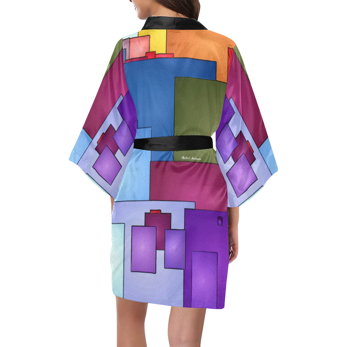 Cubes Future 1935 Kimono Robe