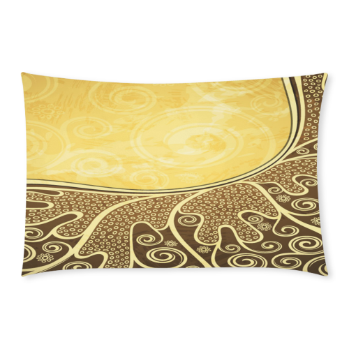 Abstract-Vintage-Floral-Yellow 3-Piece Bedding Set