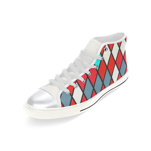 harlequin 2 High Top Canvas Shoes for Kid (Model 017)