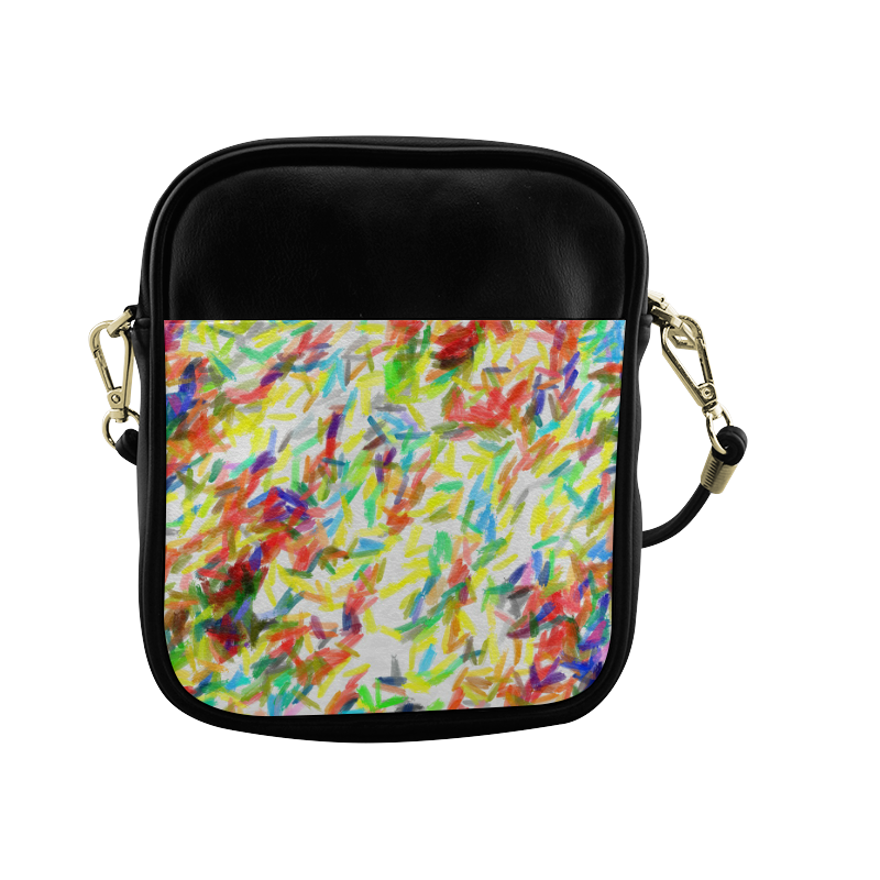 Colorful brush strokes Sling Bag (Model 1627)