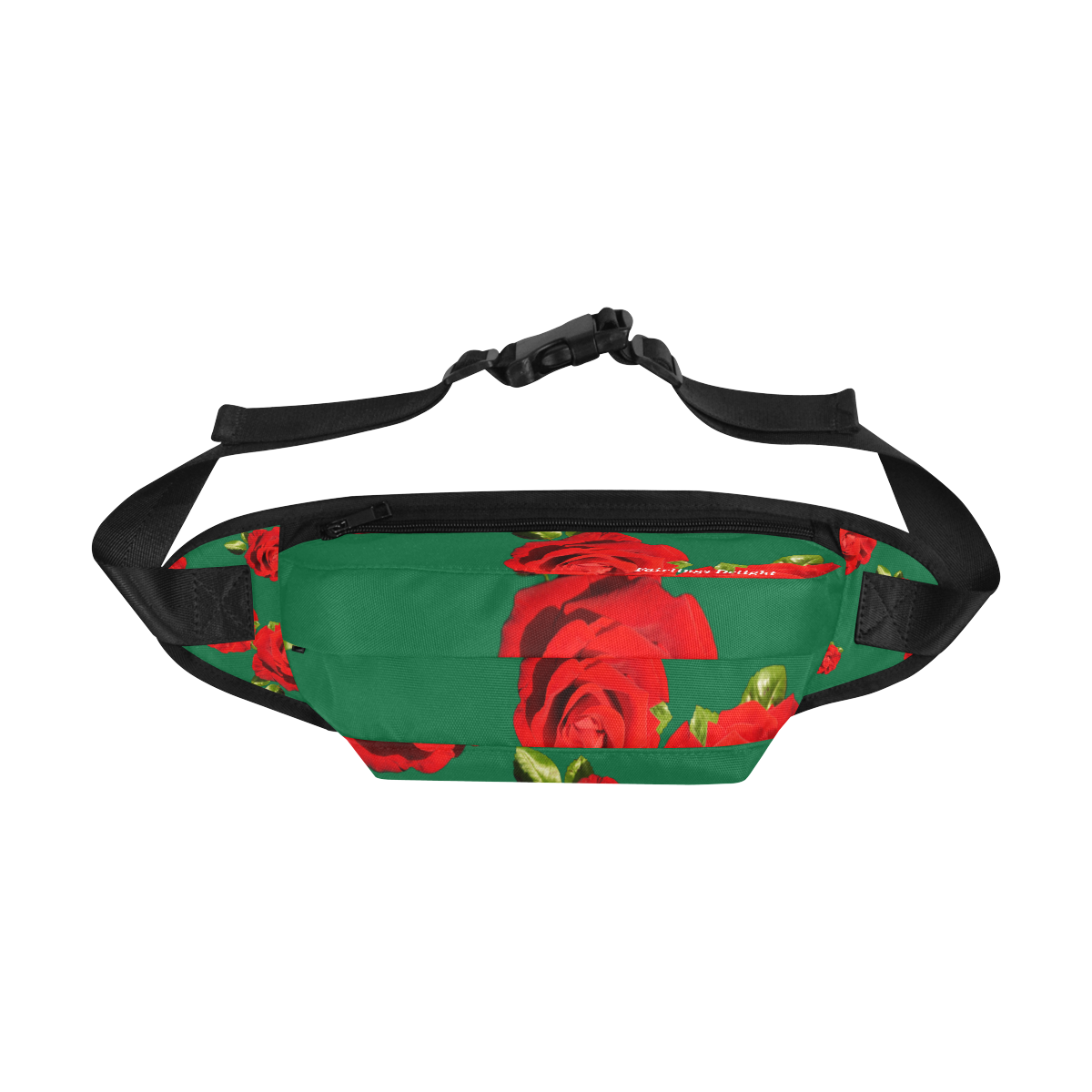 Fairlings Delight's Floral Luxury Collection- Red Rose Fanny Pack/Large 53086a12 Fanny Pack/Large (Model 1676)