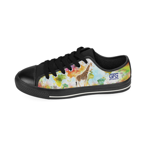 Giraffe Tennis Shoes (Global) Flavor Footwear Men's Classic Canvas Shoes (Model 018)