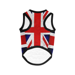 United Kingdom Union Jack Flag - Grunge 2 All Over Print Pet Tank Top