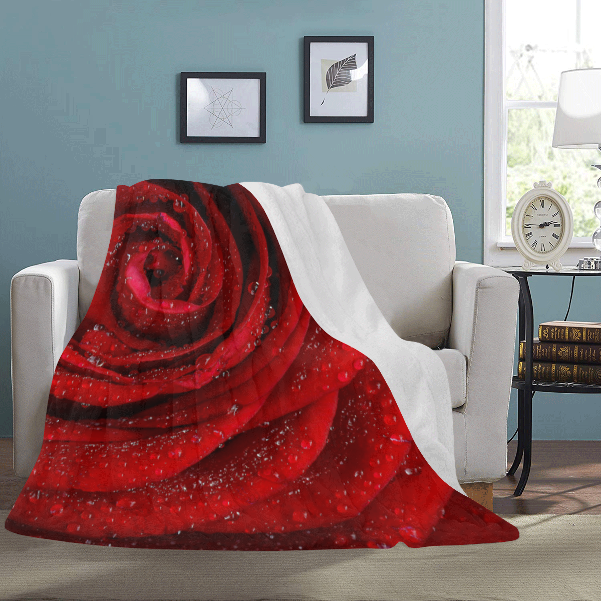 Red rosa Ultra-Soft Micro Fleece Blanket 60"x80"