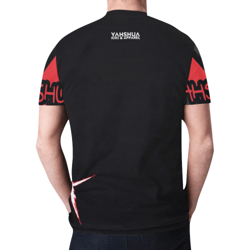 Black New All Over Print T-shirt for Men/Large Size (Model T45)