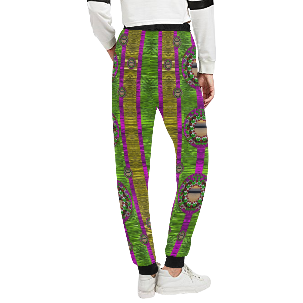 Sunset love in the rainbow decorative Unisex All Over Print Sweatpants (Model L11)