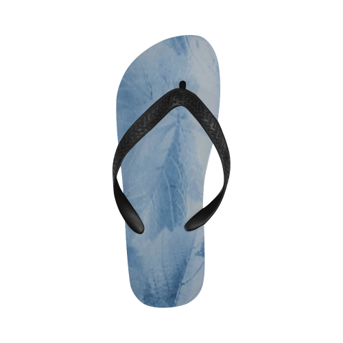 blue leaf Flip Flops for Men/Women (Model 040)