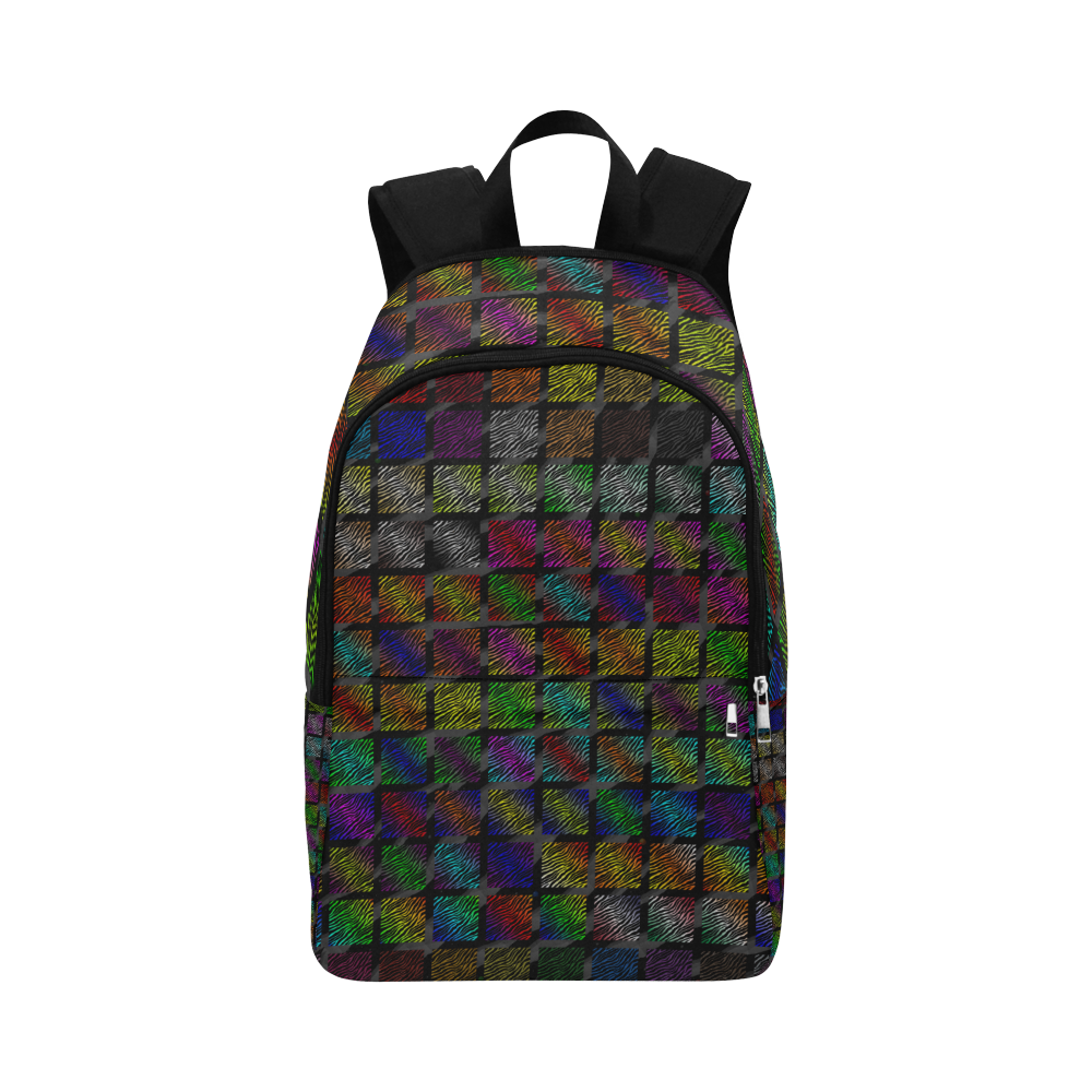 Ripped SpaceTime Stripes Collection Fabric Backpack for Adult (Model 1659)