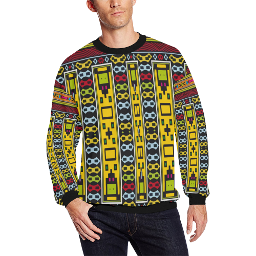 Shapes rows All Over Print Crewneck Sweatshirt for Men (Model H18)