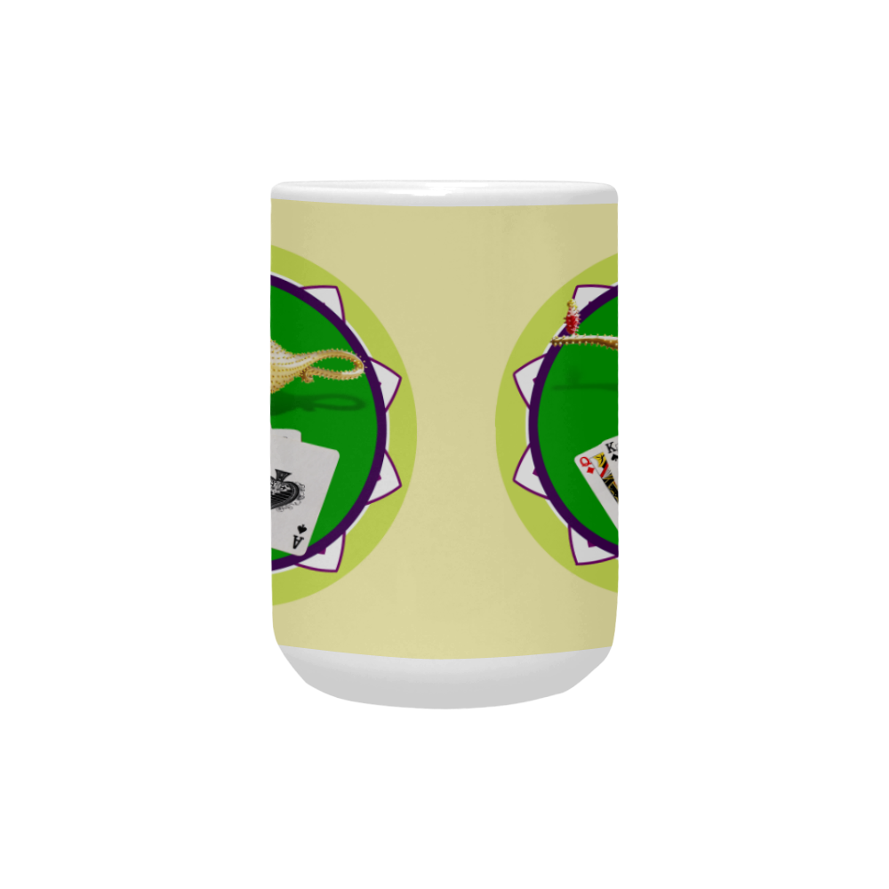 LasVegasIcons Poker Chip - Magic Lamp on Yellow Custom Ceramic Mug (15OZ)