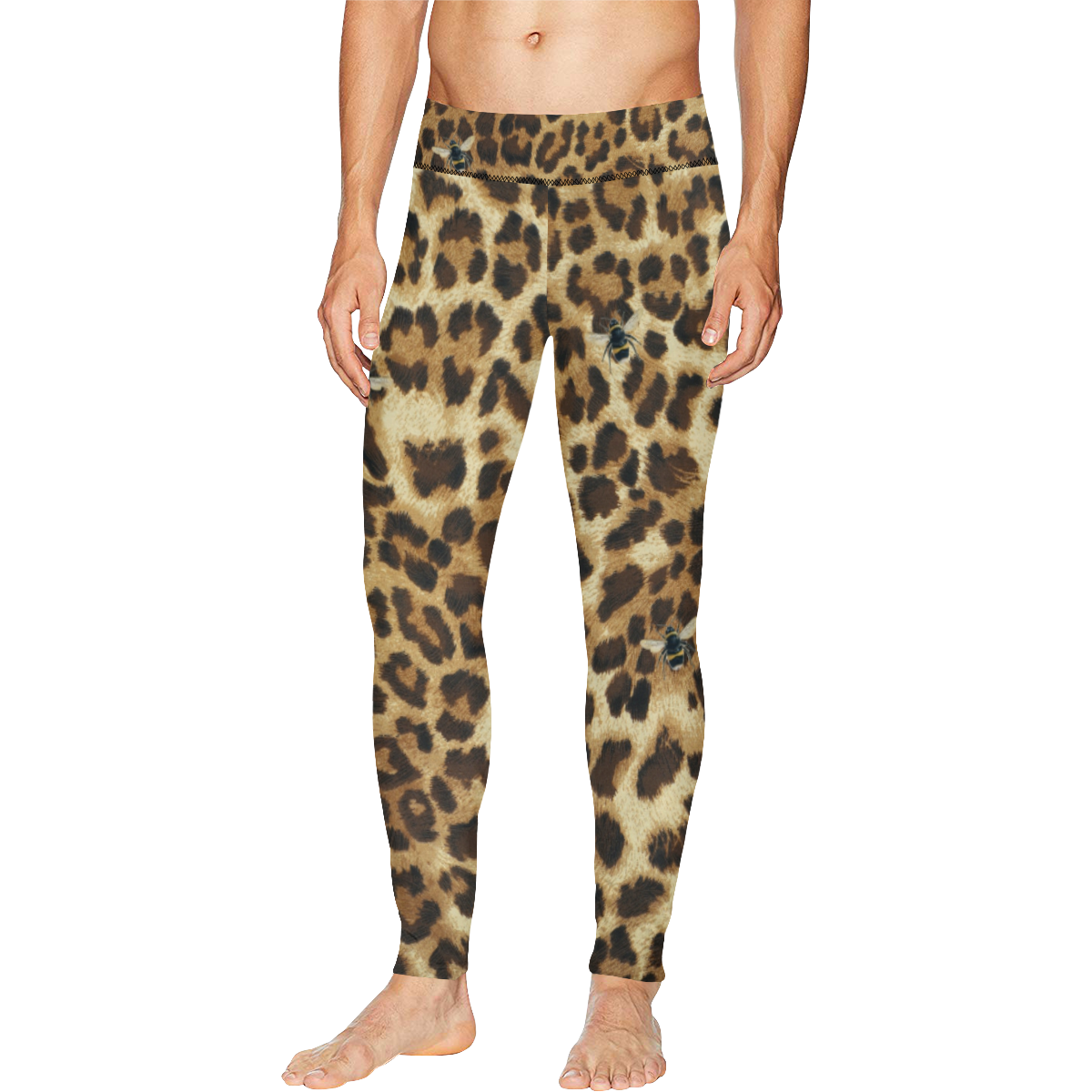 Buzz Leopard Men's All Over Print Leggings (Model L38)