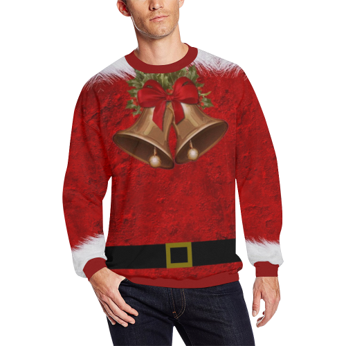 Santa by Nico Bielow All Over Print Crewneck Sweatshirt for Men/Large (Model H18)